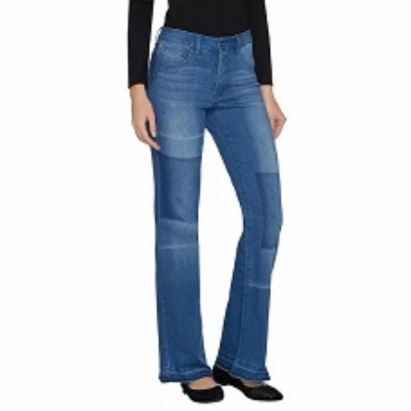 Women with Control My Wonder Denim Patchwork Boot Cut Jeans - Picture 2 of 16